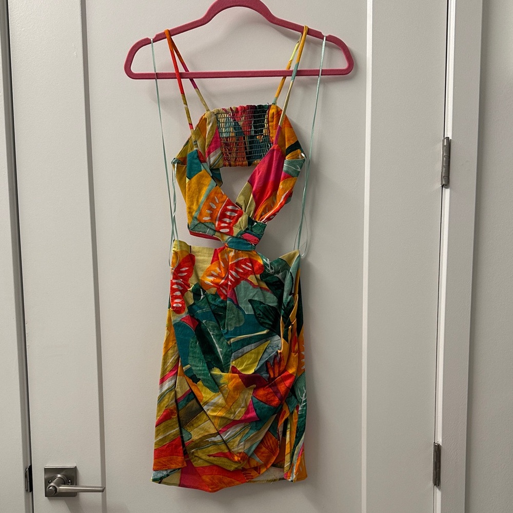 Zara Multicolor Backless Strappy Dress